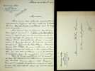 Lettre autographe sign&eacute;e. Edouard Pelletan (1854-1912), imprimeur, &eacute;diteur. 