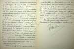 Lettre sign&eacute;e. Edouard Pelletan (1854-1912), imprimeur, &eacute;diteur. 
