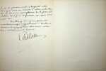 Lettre autographe sign&eacute;e. Edouard Pelletan (1854-1912), imprimeur, &eacute;diteur. 