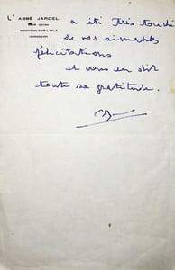 Lettre autographe signée