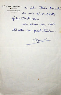 Lettre autographe signée