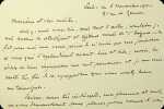 Lettre autographe sign&eacute;e &agrave; Paul Hervieu. Albert Sorel (1842-1906), historien, membre de l'Acad&eacute;mie fran&ccedil;aise. 