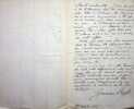 Lettre autographe sign&eacute;e. Germain Bapst (1853-1921), &eacute;rudit, bibliophile, collectionneur. 
