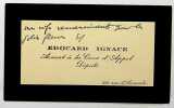 Carte autographe sign&eacute;e. Edouard Ignace (1862-1924), homme politique, d&eacute;put&eacute;. 