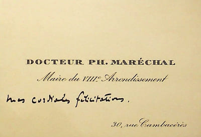 Carte autographe