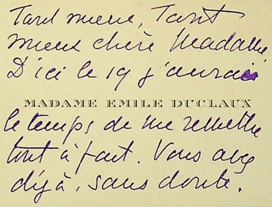 Carte autographe
