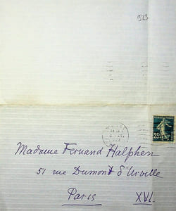 Lettre autographe signée