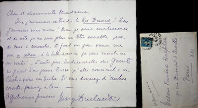 Lettre autographe signée
