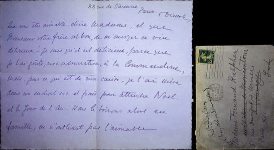 Lettre autographe signée