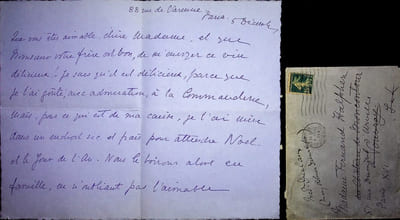 Lettre autographe signée