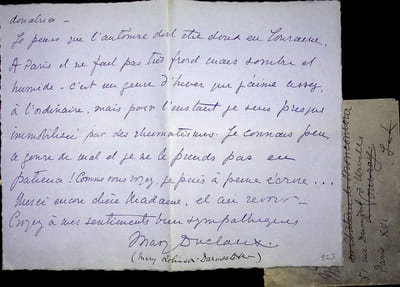 Lettre autographe signée