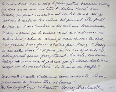 Lettre autographe signée