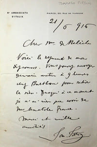 Lettre autographe signée
