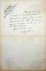 Lettre autographe sign&eacute;e. Etienne Grosclaude (1858-1932), journaliste, humoriste, chroniqueur du Gil Blas. 