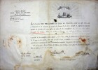 Dipl&ocirc;me sur parchemin. [Franc-Ma&ccedil;onnerie, Lille] Dipl&ocirc;me du Coll&egrave;ge des Philal&egrave;thes de Lille, coll&egrave;ge ma&ccedil;onnique fond&eacute; par deux loges lilloises du ...