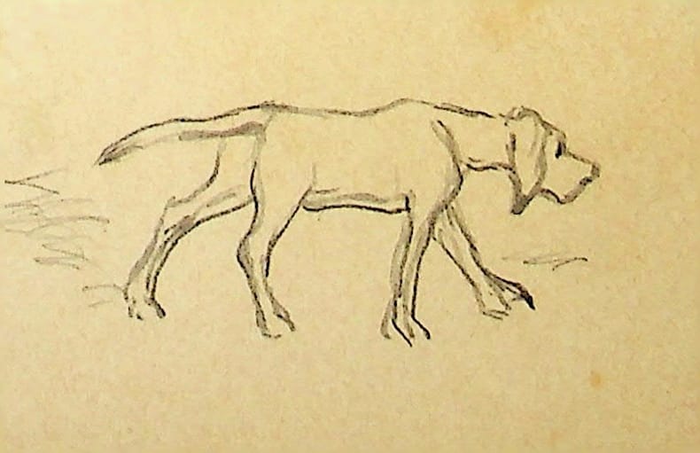 Dessin original au crayon. Maurice Bonvoisin dit Mars (1849-1912), dessinateur belge, illustrateur, graveur