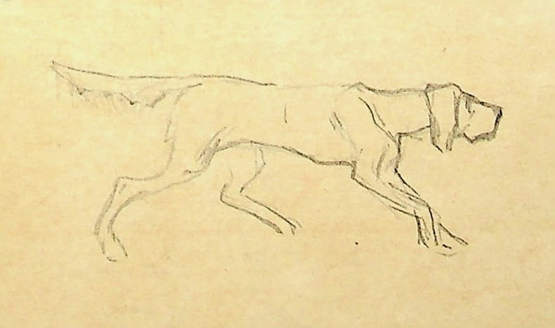 Dessin original au crayon. Maurice Bonvoisin dit Mars (1849-1912), dessinateur belge, illustrateur, graveur