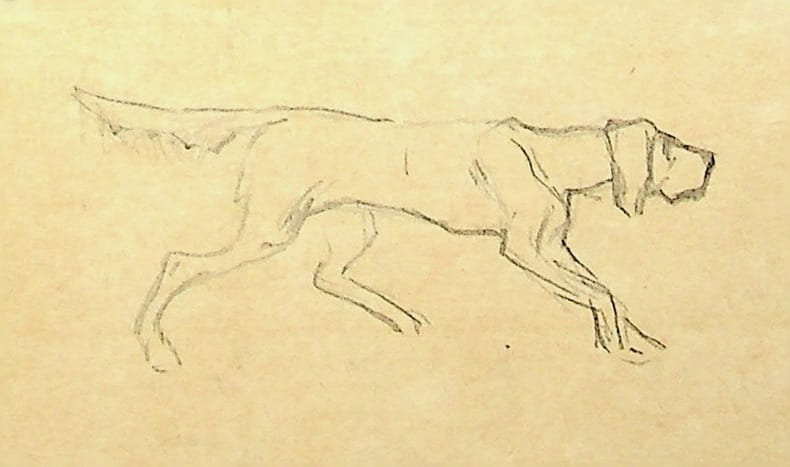 Dessin original au crayon. Maurice Bonvoisin dit Mars (1849-1912), dessinateur belge, illustrateur, graveur