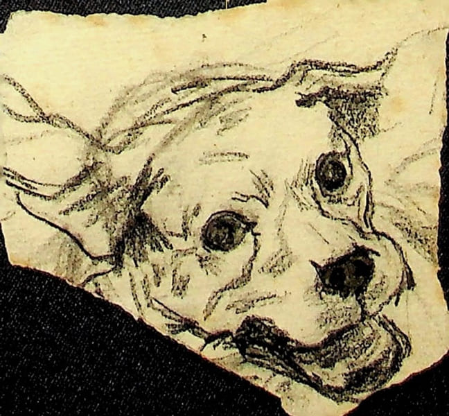 Dessin original au crayon. Maurice Bonvoisin dit Mars (1849-1912), dessinateur belge, illustrateur, graveur