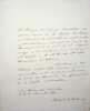 Lettre autographe sign&eacute;e. [Portugal] Jos&eacute; Bernardino de Portugal e Castro (1780-1840), gentilhomme de la Chambre royale du Portugal, Chambellan du ...