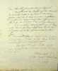 Lettre autographe sign&eacute;e. Christophe-Ren&eacute; Perrinet (1789-1880), m&eacute;decin. 