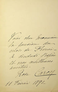 Lettre autographe signée