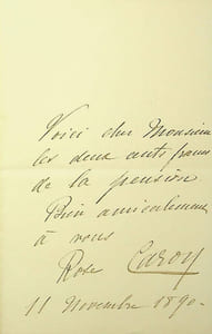 Lettre autographe signée