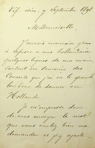 Lettre autographe signée