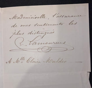 Lettre autographe signée
