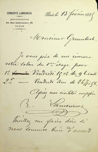Lettre autographe signée