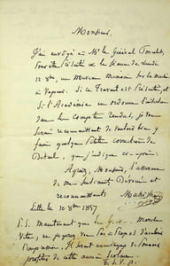 Lettre autographe signée