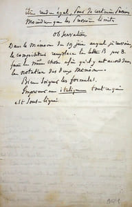 Lettre autographe signée
