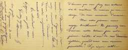 Lettre autographe sign&eacute;e &agrave; Ernest d'Hervilly. Eug&egrave;ne Lintilhac (1854-1920), homme politique. 