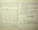 Lettre sign&eacute;e &agrave; Louis Alloury. Charles Brook Dupont-White (1807-1878), avocat, &eacute;conomiste, socialiste. 