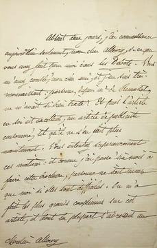 Lettre autographe signée à Louis Alloury. Charles Brook Dupont-White (1807-1878), avocat, économiste, socialiste.