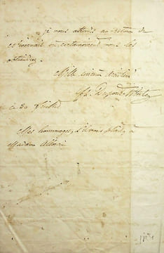 Lettre autographe signée à Louis Alloury. Charles Brook Dupont-White (1807-1878), avocat, économiste, socialiste. 
