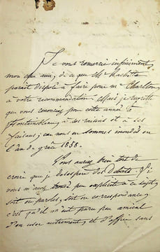 Lettre autographe signée à Louis Alloury. Charles Brook Dupont-White (1807-1878), avocat, économiste, socialiste. 