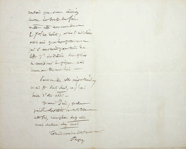 Lettre autographe signée à Louis Alloury
