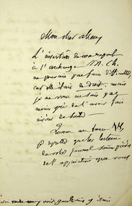 Lettre autographe signée à Louis Alloury