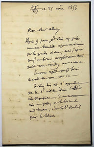 Lettre autographe signée à Louis Alloury