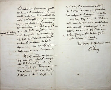 Lettre autographe signée à Louis Alloury