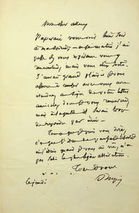 Lettre autographe signée à Louis Alloury