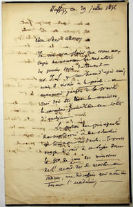 Lettre autographe signée à Louis Alloury