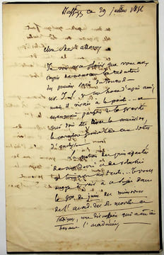 Lettre autographe signée à Louis Alloury. André Dupin dit Dupin aîné (1783-1865), avocat, magistrat, homme politique.