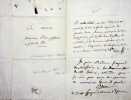 Lettre autographe sign&eacute;e. Henri-Alexandre Tessier (1741-1837), m&eacute;decin, agronome ; Louis Augustin Bosc d'Antic (1759-1828), naturaliste.