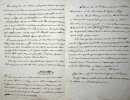 Lettre autographe sign&eacute;e. Marie-Nicolas Bouillet (1798-1864), &eacute;crivain, professeur, lexicographe. 