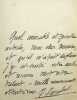 Lettre autographe sign&eacute;e. Lucien-Anatole Pr&eacute;vost-Paradol (1829-1870), journaliste, &eacute;crivain.