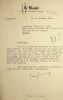 Lettre sign&eacute;e. Ren&eacute; Courtin (1900-1964), &eacute;conomiste, r&eacute;sistant, fondateur du journal Le Monde. 