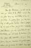 Lettre autographe sign&eacute;e &agrave; Luc Decaunes. Jean Cassou (1897-1986), po&egrave;te, &eacute;crivain, r&eacute;sistant.