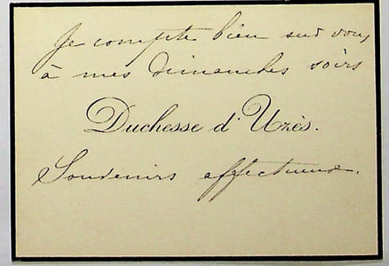 Carte autographe